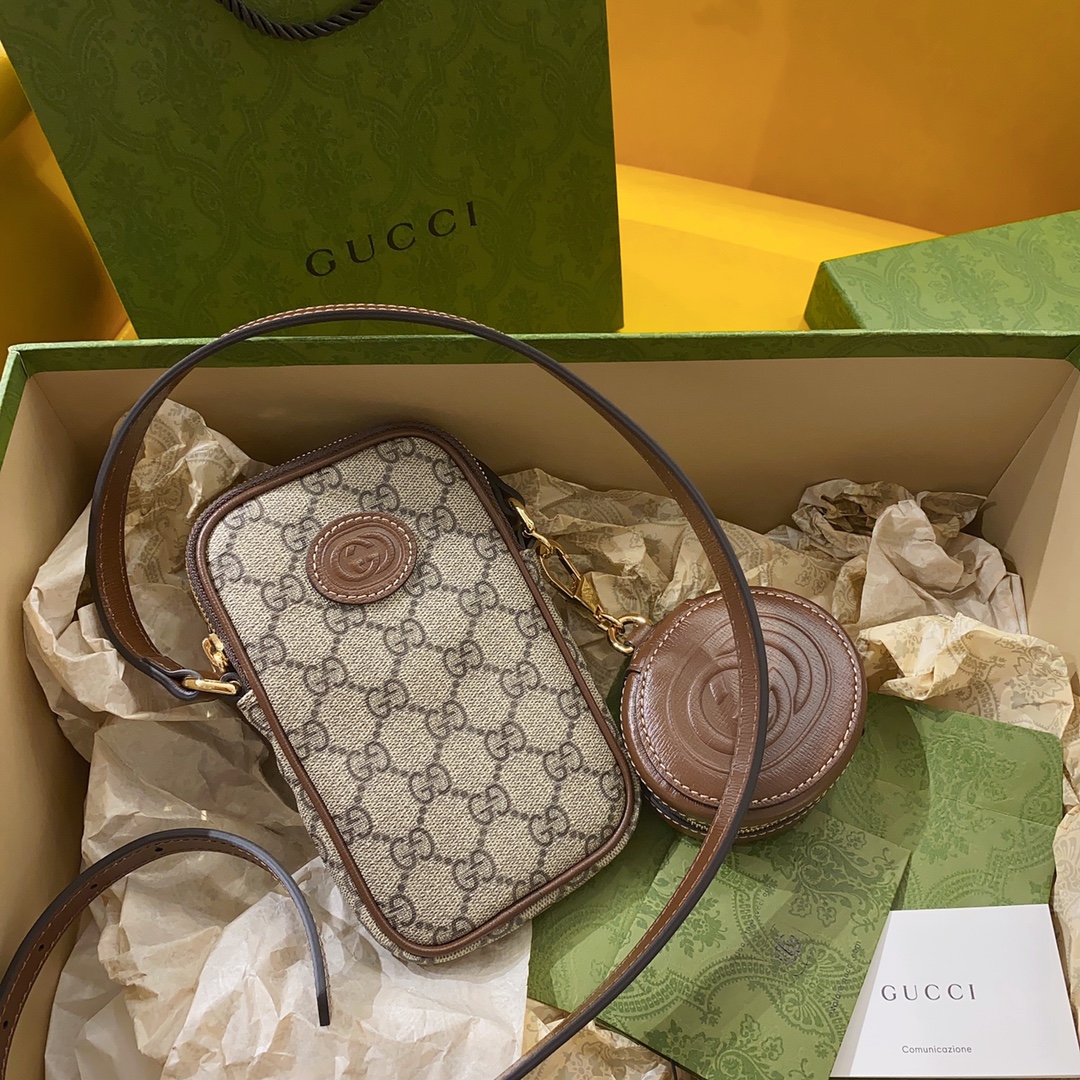 Gucci Interlocking Double G Phone Bag-10.5*18*3CM Gucci Interlocking Double G Phone Bag-10.5*18*3CM