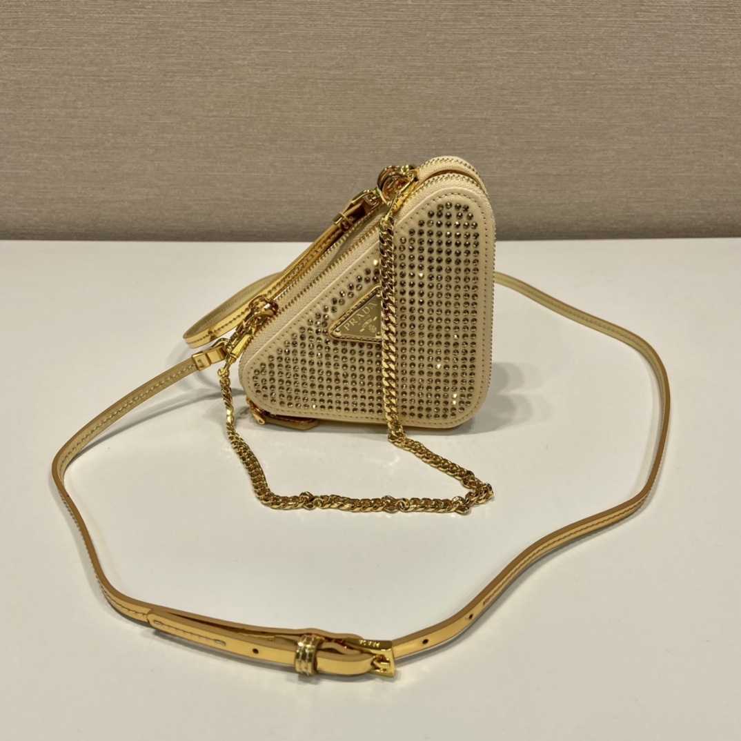 Prada 1NR015 Double Triangle Bag -15*10*5CM Prada 1NR015 Double Triangle Bag -15*10*5CM