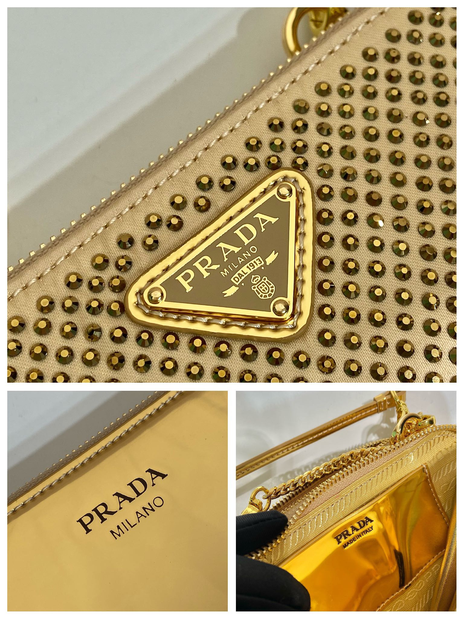 Prada 1NR015 Double Triangle Bag -15*10*5CM Prada 1NR015 Double Triangle Bag -15*10*5CM