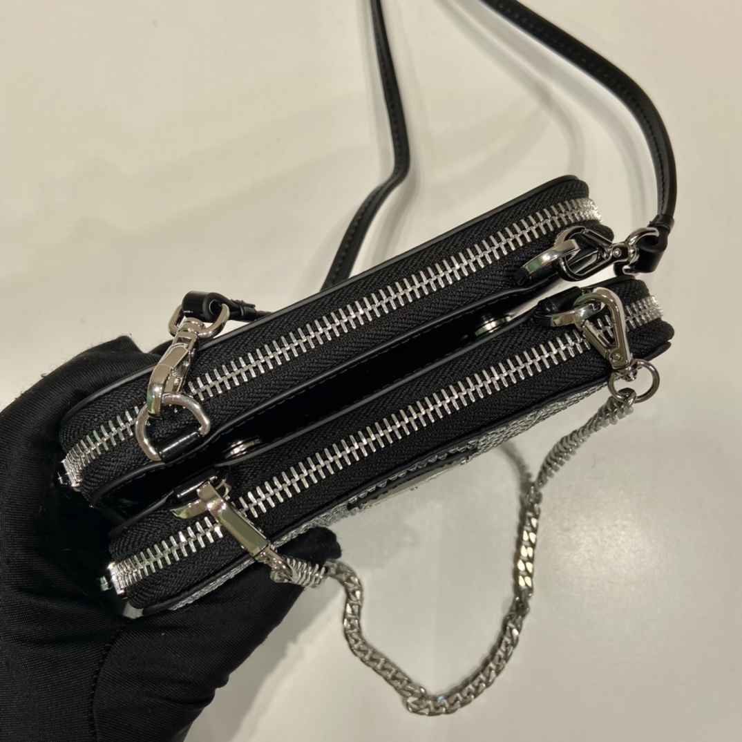 Prada 1NR015 Double Triangle Bag -15*10*5CM