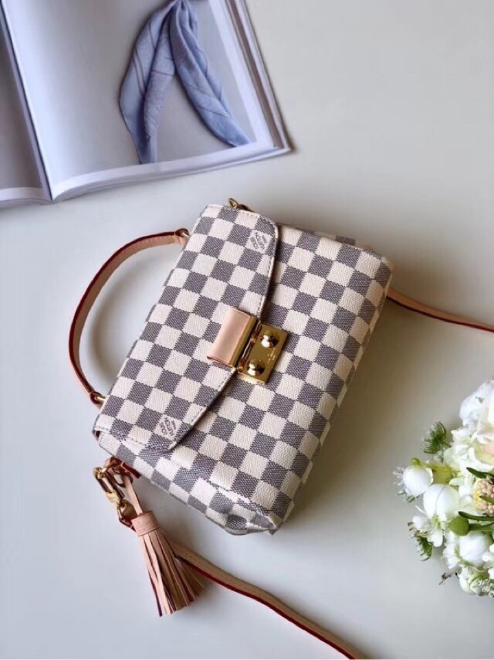 Louis Vuitton Croisette-N53000- 24.5×24.2x9CM Louis Vuitton Croisette-N53000- 24.5×24.2x9CM