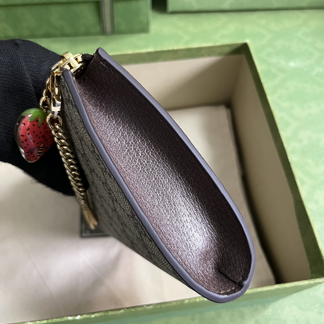Gucci Strawberry Wristlet Bag-20*13.2*2CM