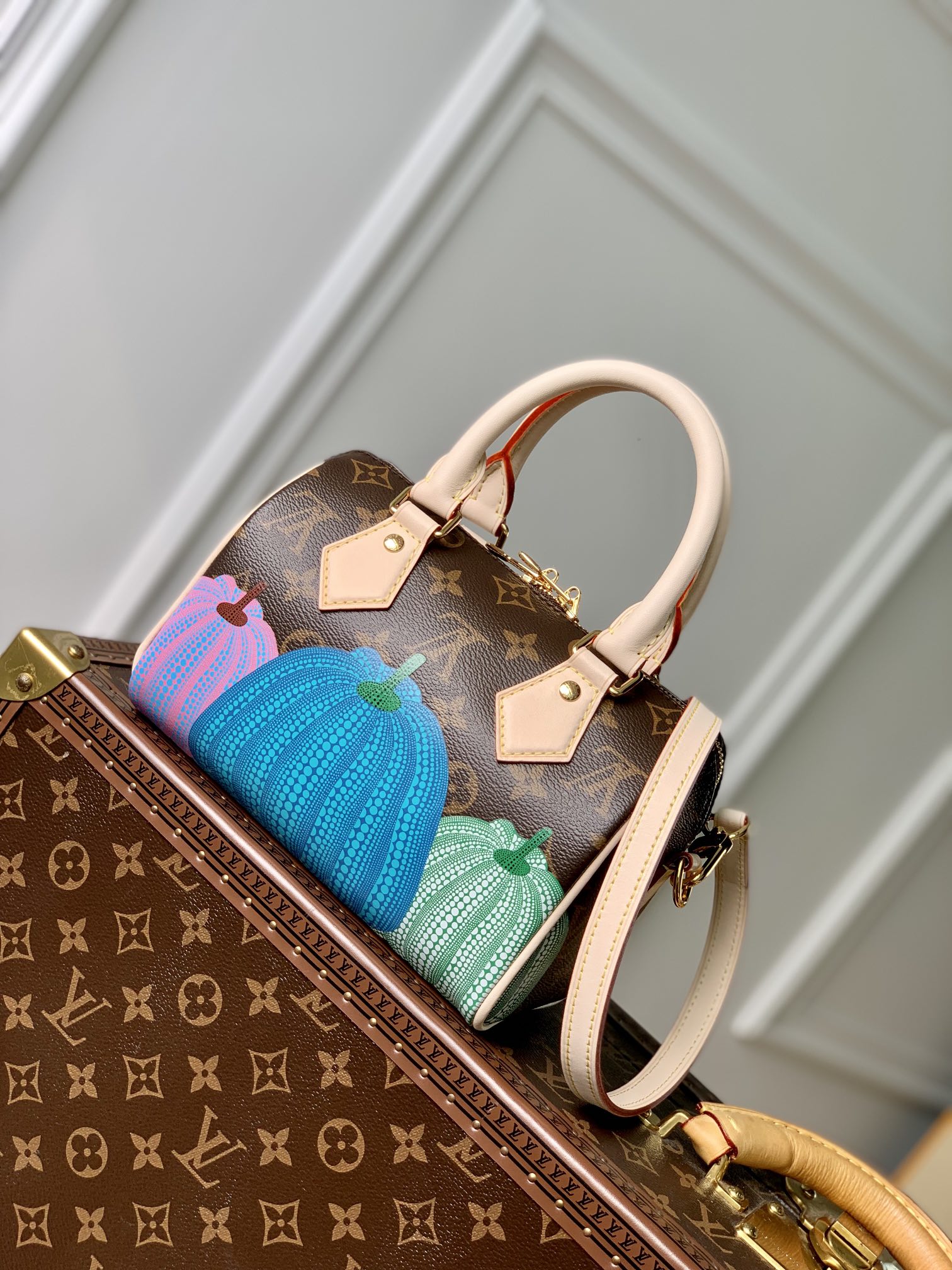 Louis Vuitton YK Speedy Bandoulière 20 -M46411-20*13.5*12CM