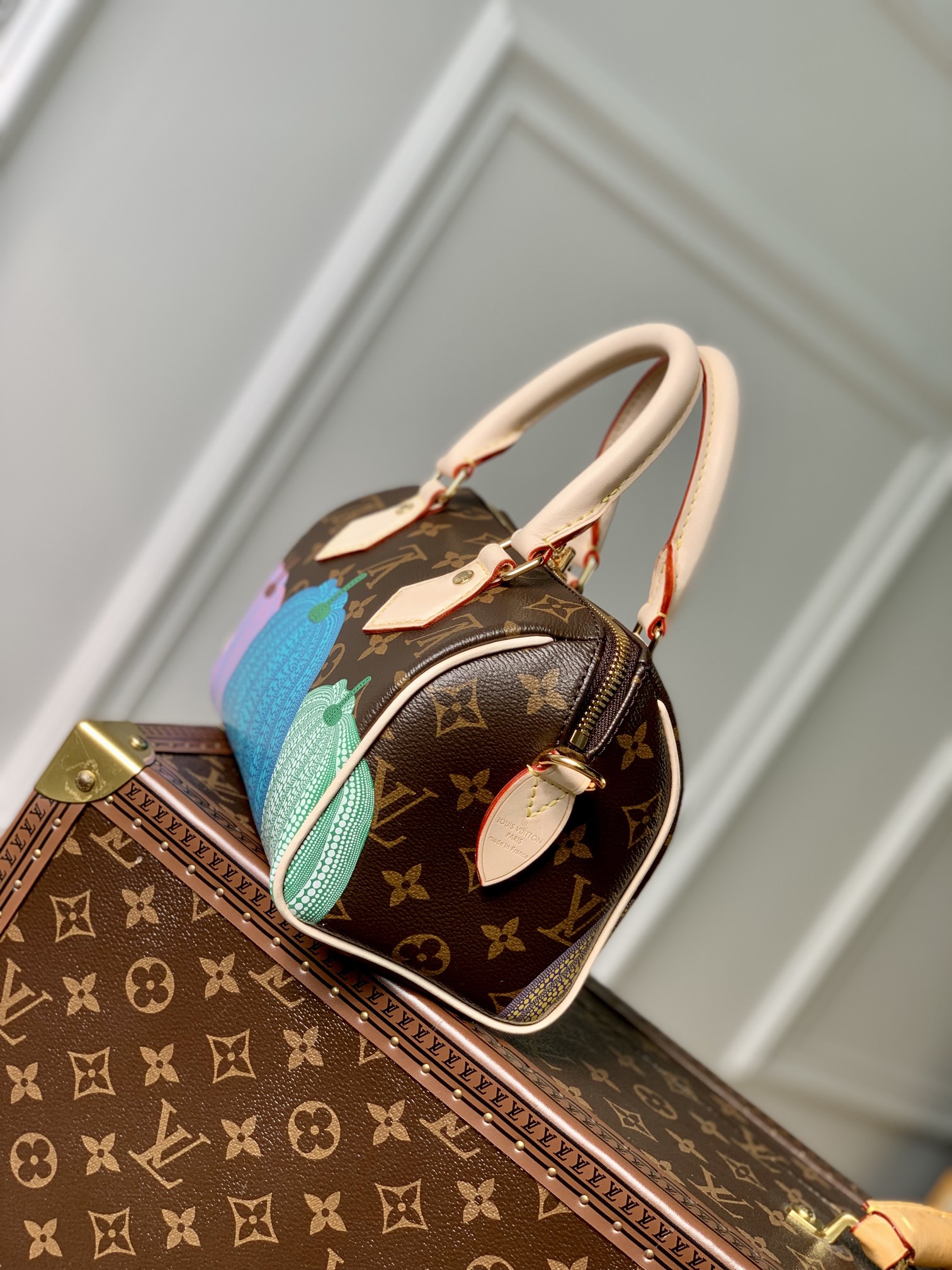 Louis Vuitton YK Speedy Bandoulière 20 -M46411-20*13.5*12CM