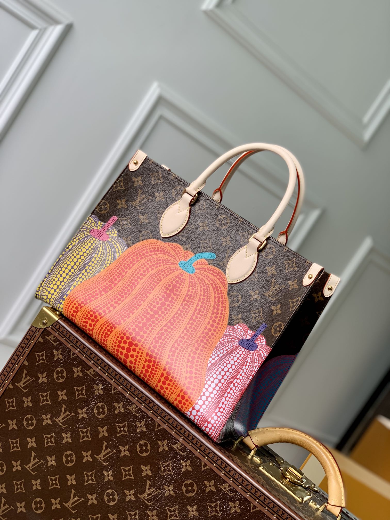 Louis Vuitton x YKOnthego Handbag-35 x 27 x 14 CM