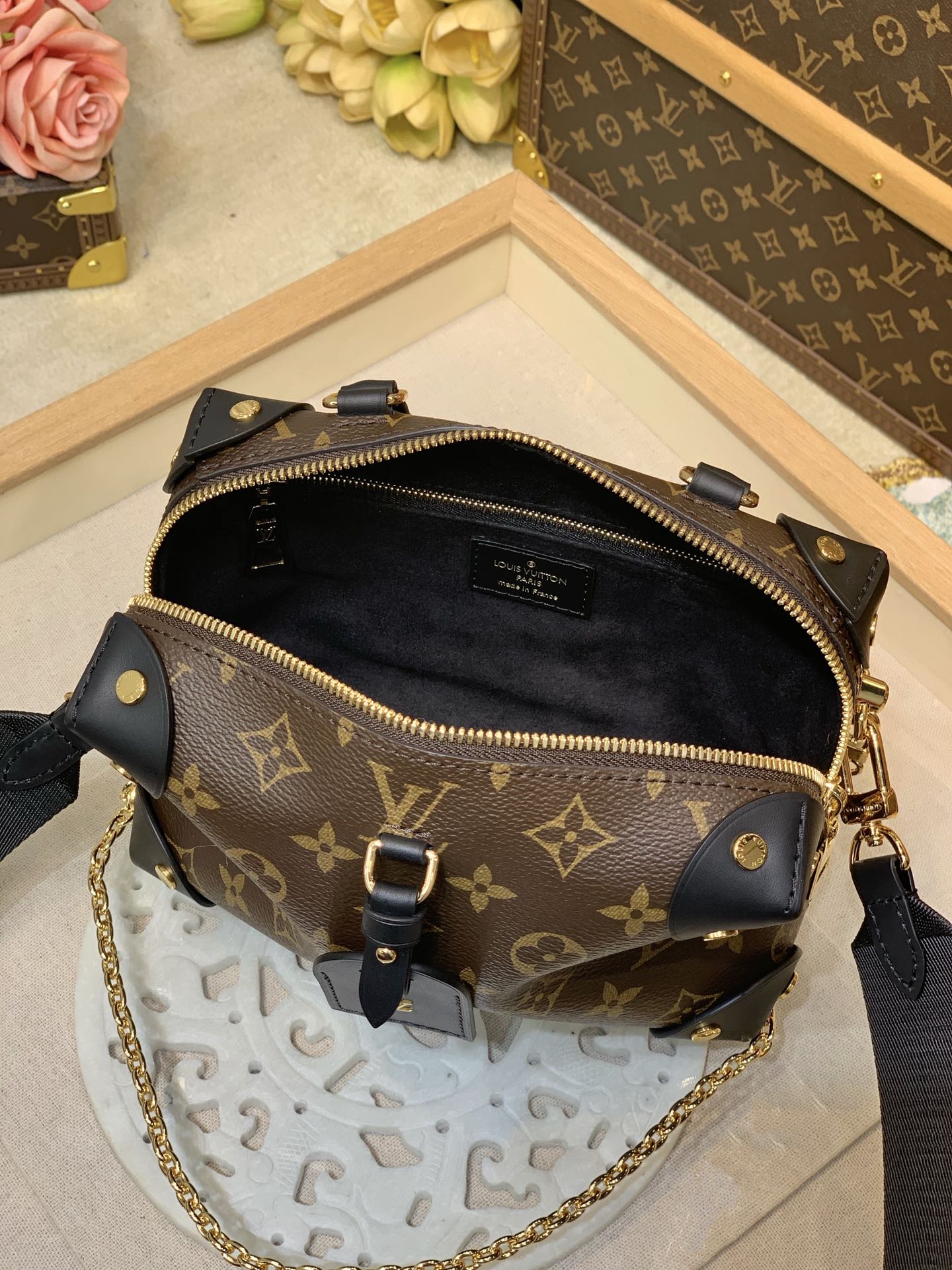 Louis Vuitton Petite Malle Souple-20x12x9.5CM Louis Vuitton Petite Malle Souple-20x12x9.5CM