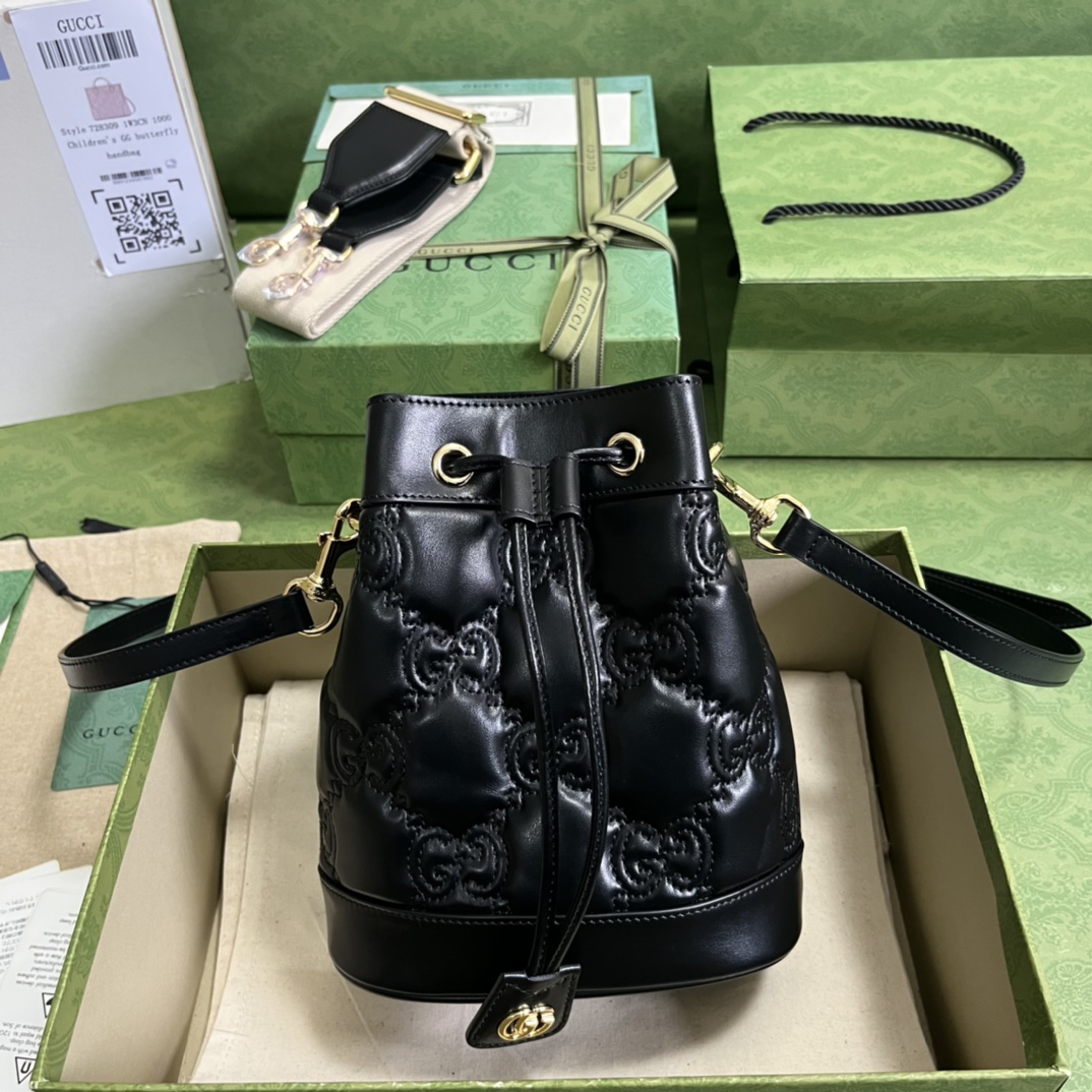 Gucci GG Matelassé Bucket Bag-17*20*10CM