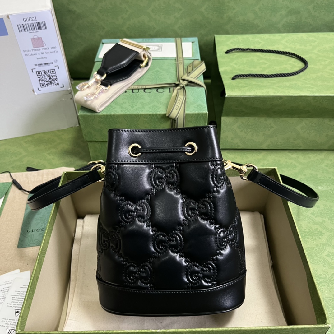 Gucci GG Matelassé Bucket Bag-17*20*10CM