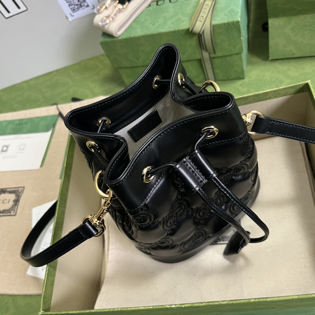 Gucci GG Matelassé Bucket Bag-17*20*10CM