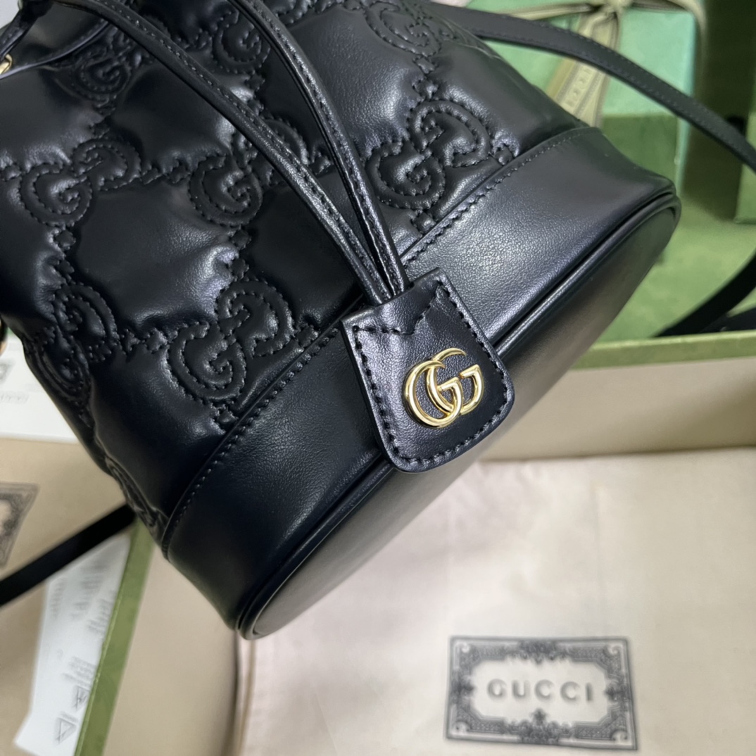 Gucci GG Matelassé Bucket Bag-17*20*10CM
