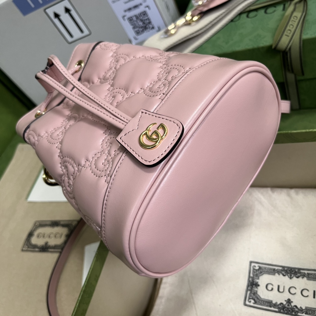 Gucci GG Matelassé Bucket Bag-17*20*10CM