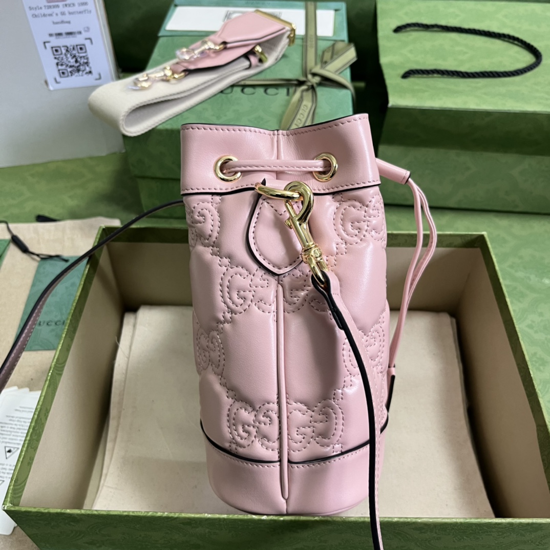 Gucci GG Matelassé Bucket Bag-17*20*10CM