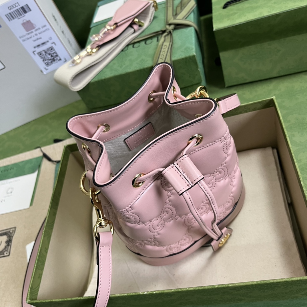 Gucci GG Matelassé Bucket Bag-17*20*10CM