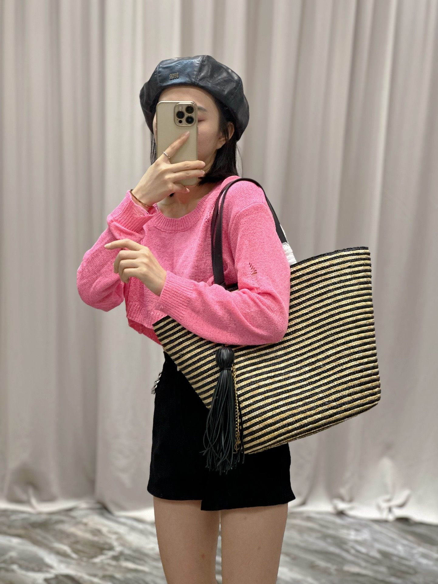 YSL Raffia Rattan Bag-30×28×15CM