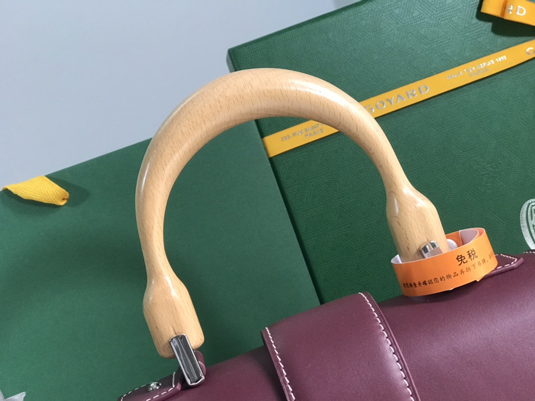 Goyard Coated Canvas and Leather Saigon Top Handle Bag-28×20×12CM