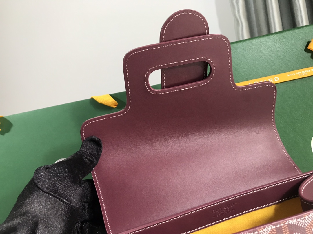 Goyard Coated Canvas and Leather Saigon Top Handle Bag-28×20×12CM
