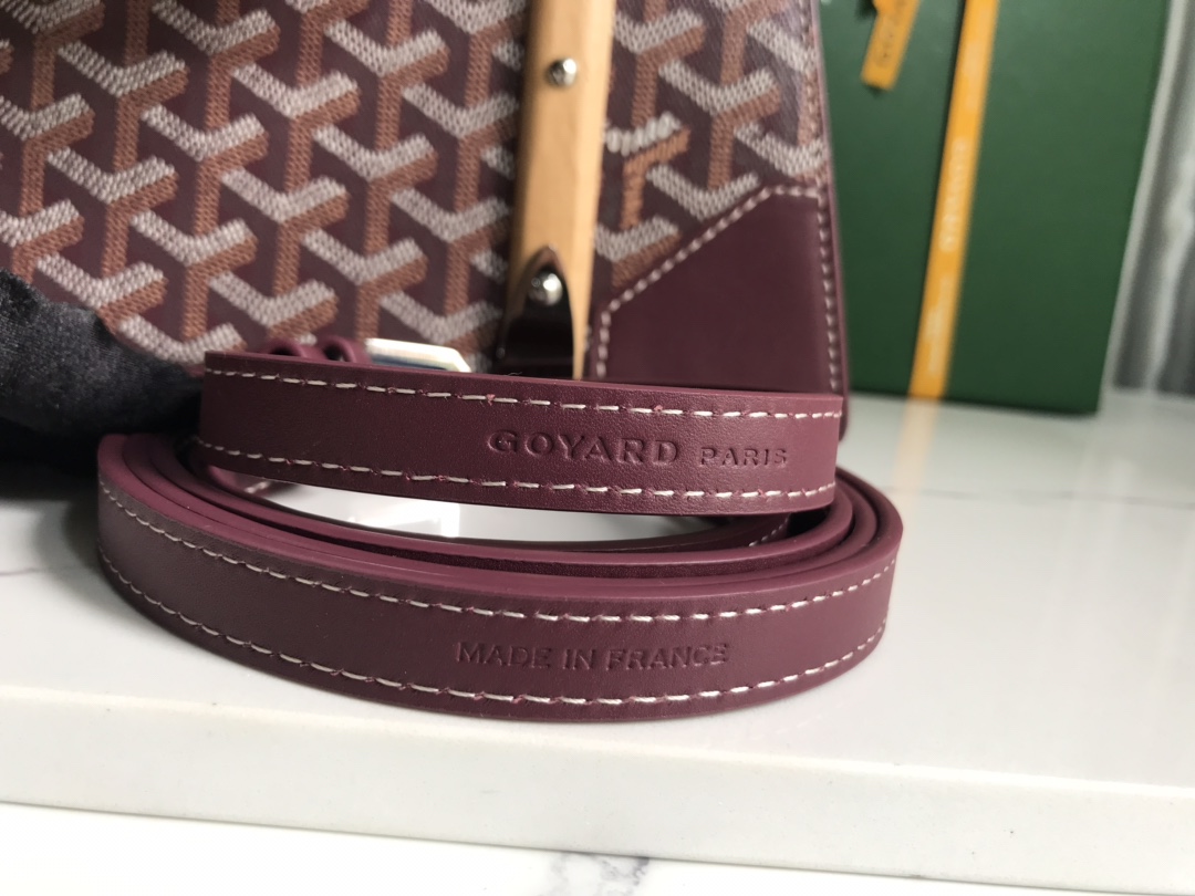 Goyard Coated Canvas and Leather Saigon Top Handle Bag-28×20×12CM