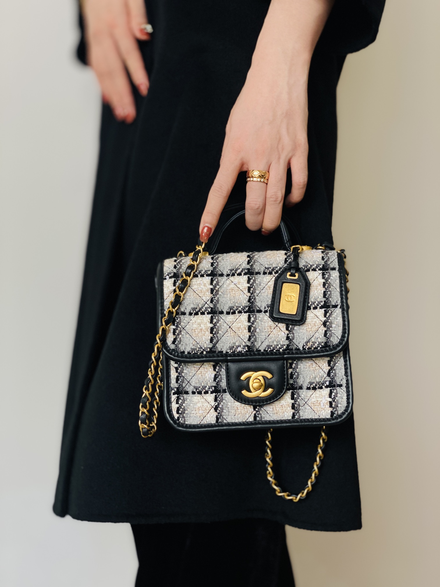 Ch@nel Flap Bag-17×20.5x6CM