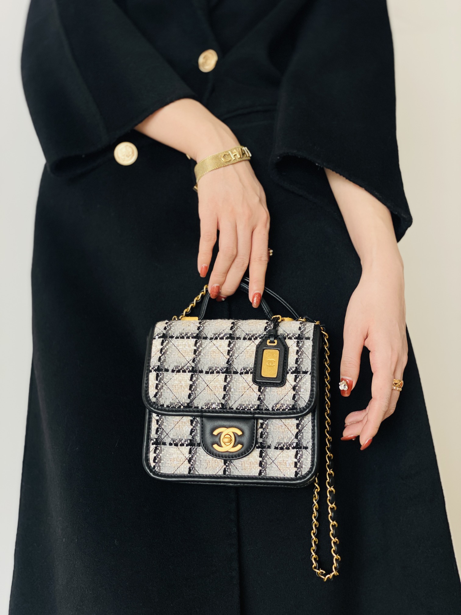 Ch@nel Flap Bag-17×20.5x6CM