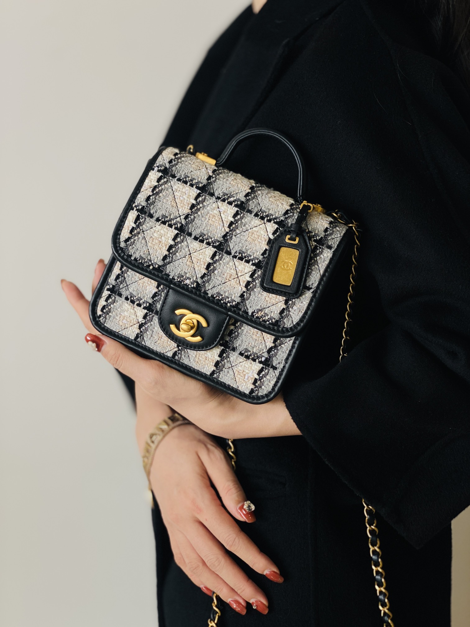 Ch@nel Flap Bag-17×20.5x6CM