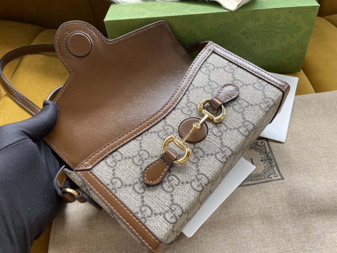 Gucci GG Horsebit 1955 Bag-18x12x5CM Gucci GG Horsebit 1955 Bag-18x12x5CM