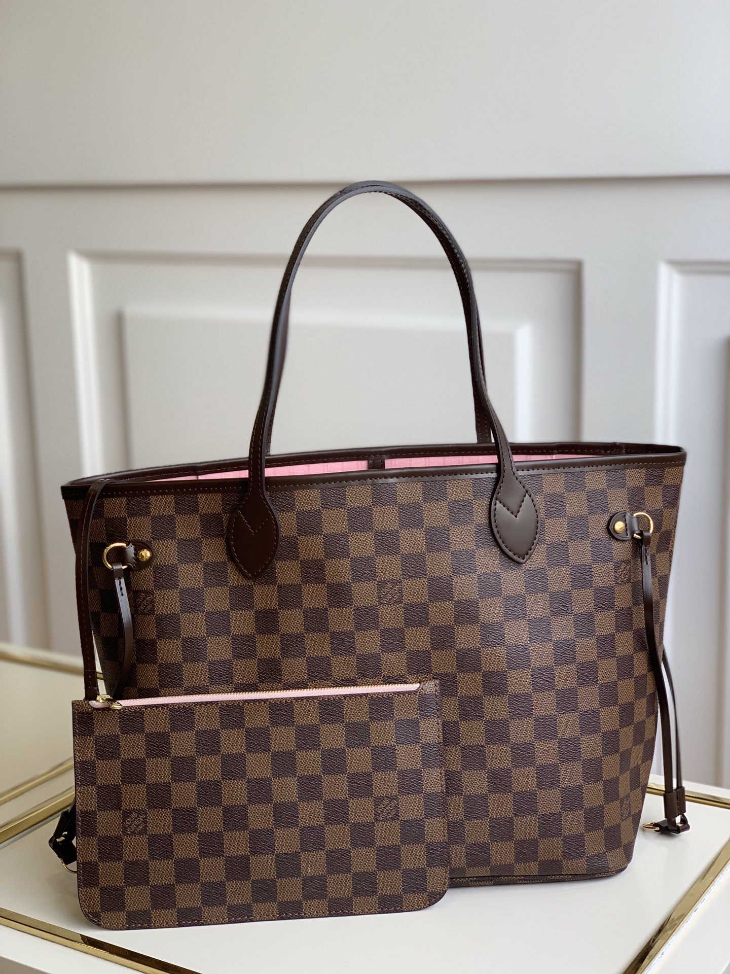 Louis Vuitton Neverfull MM (Pink Inside) -32*29*17CM