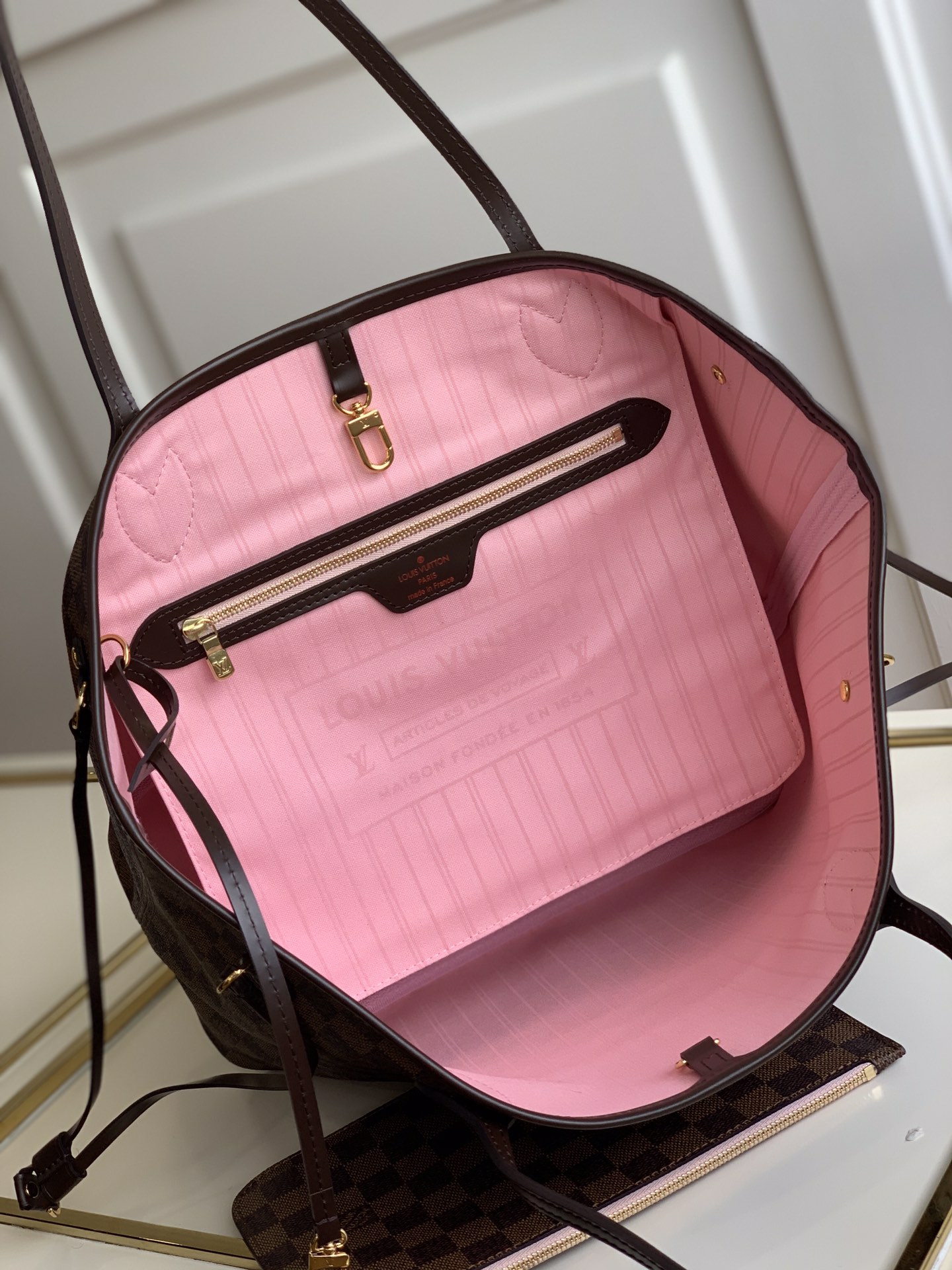 Louis Vuitton Neverfull MM (Pink Inside) -32*29*17CM