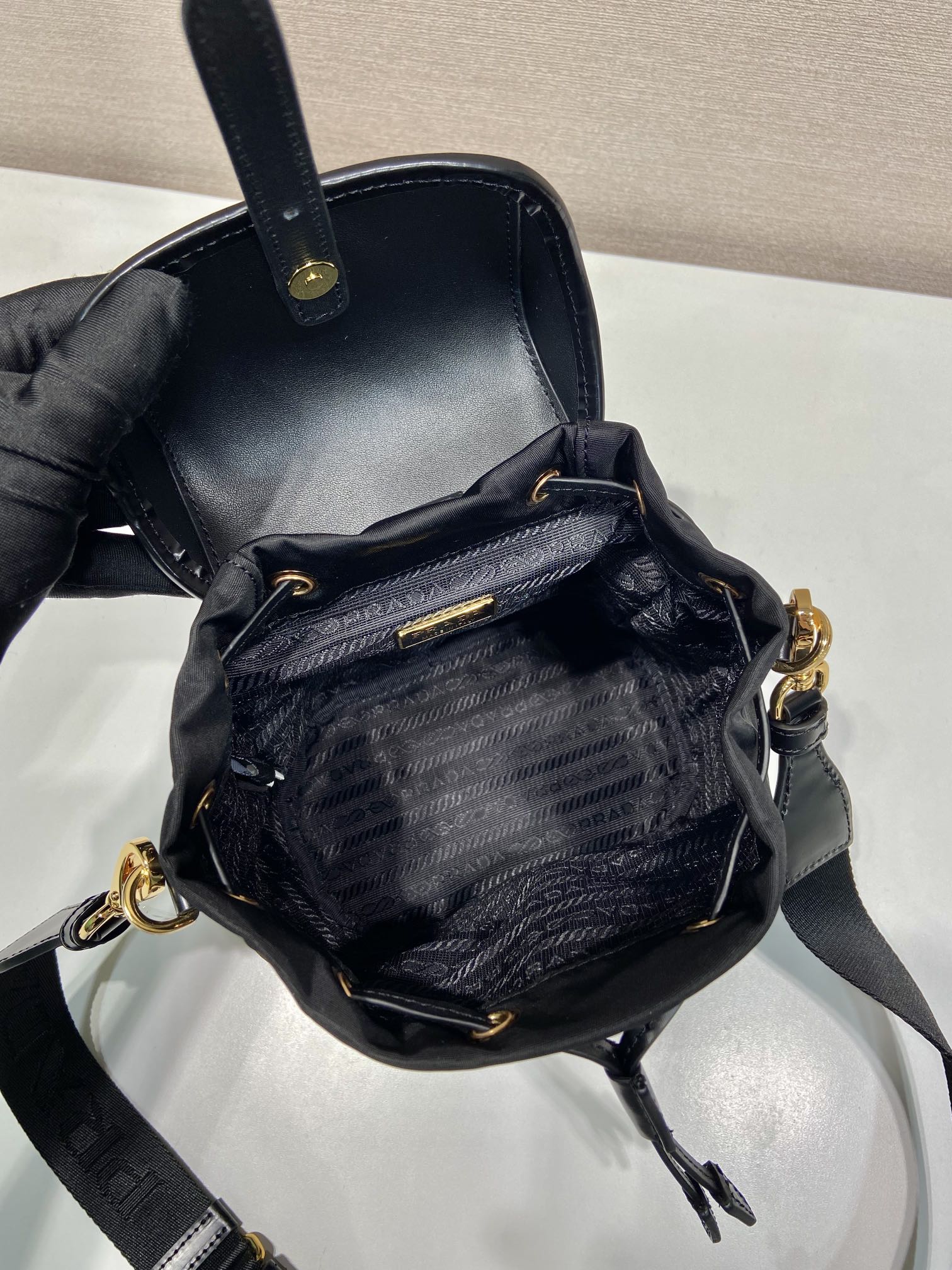 Prada Backpack 1BZ075 -16*18*10.5CM Prada Backpack 1BZ075 -16*18*10.5CM