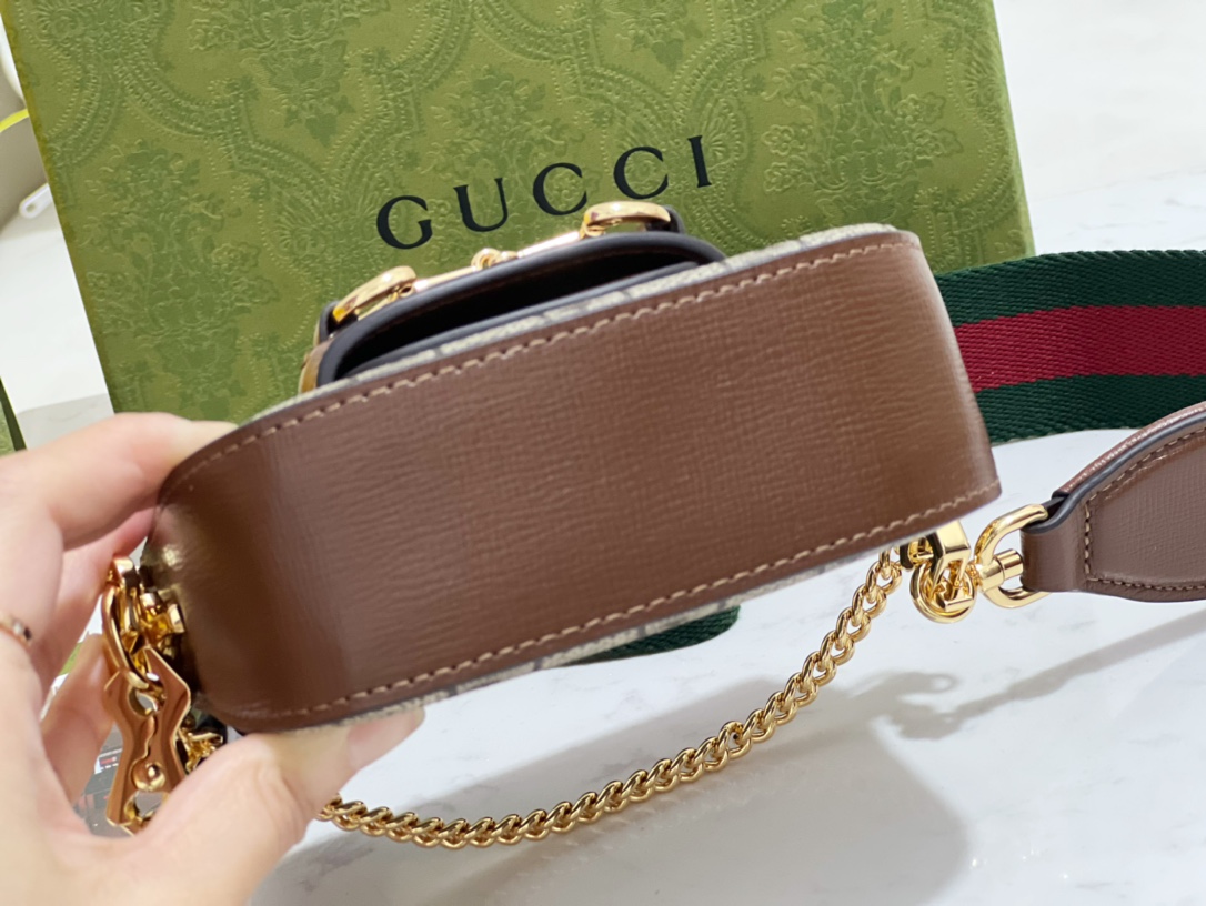 Gucci GG Horsebit 1955 Bag-12*9*4CM Gucci GG Horsebit 1955 Bag-12*9*4CM
