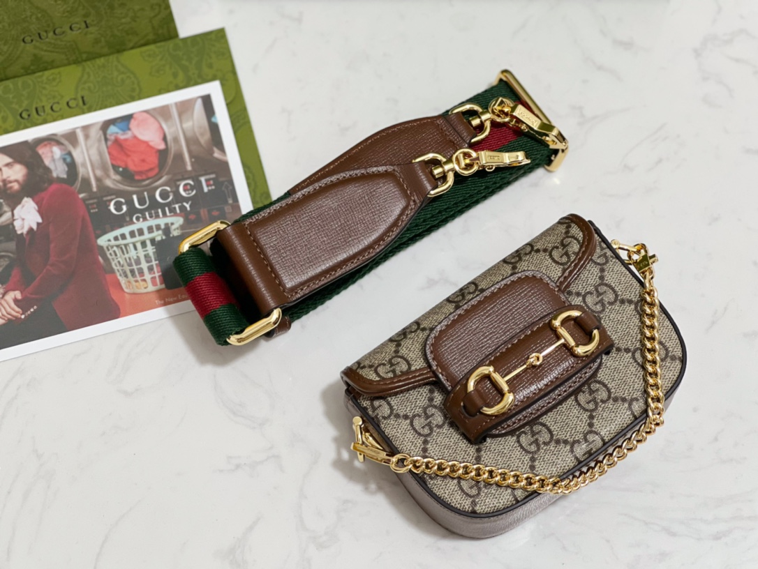 Gucci GG Horsebit 1955 Bag-12*9*4CM Gucci GG Horsebit 1955 Bag-12*9*4CM