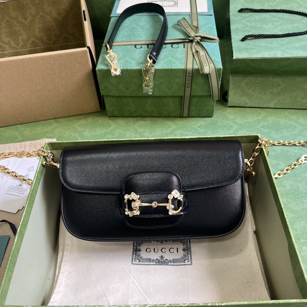 Gucci Gucci Horsebit 1955 Bag-13*24*5.5CM
