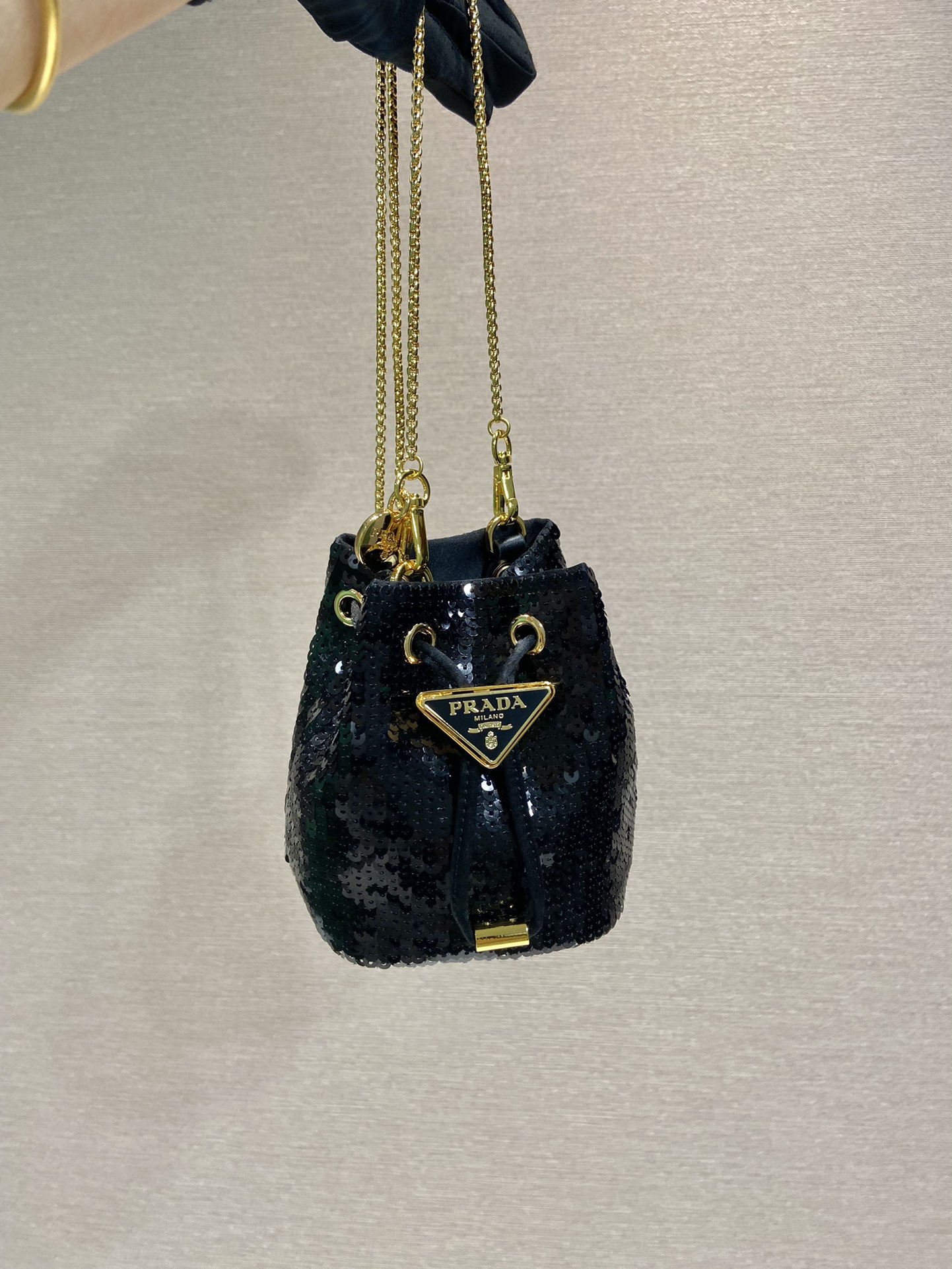 Prada Sequin Bucket 1NR016 Bag-10*12*7CM