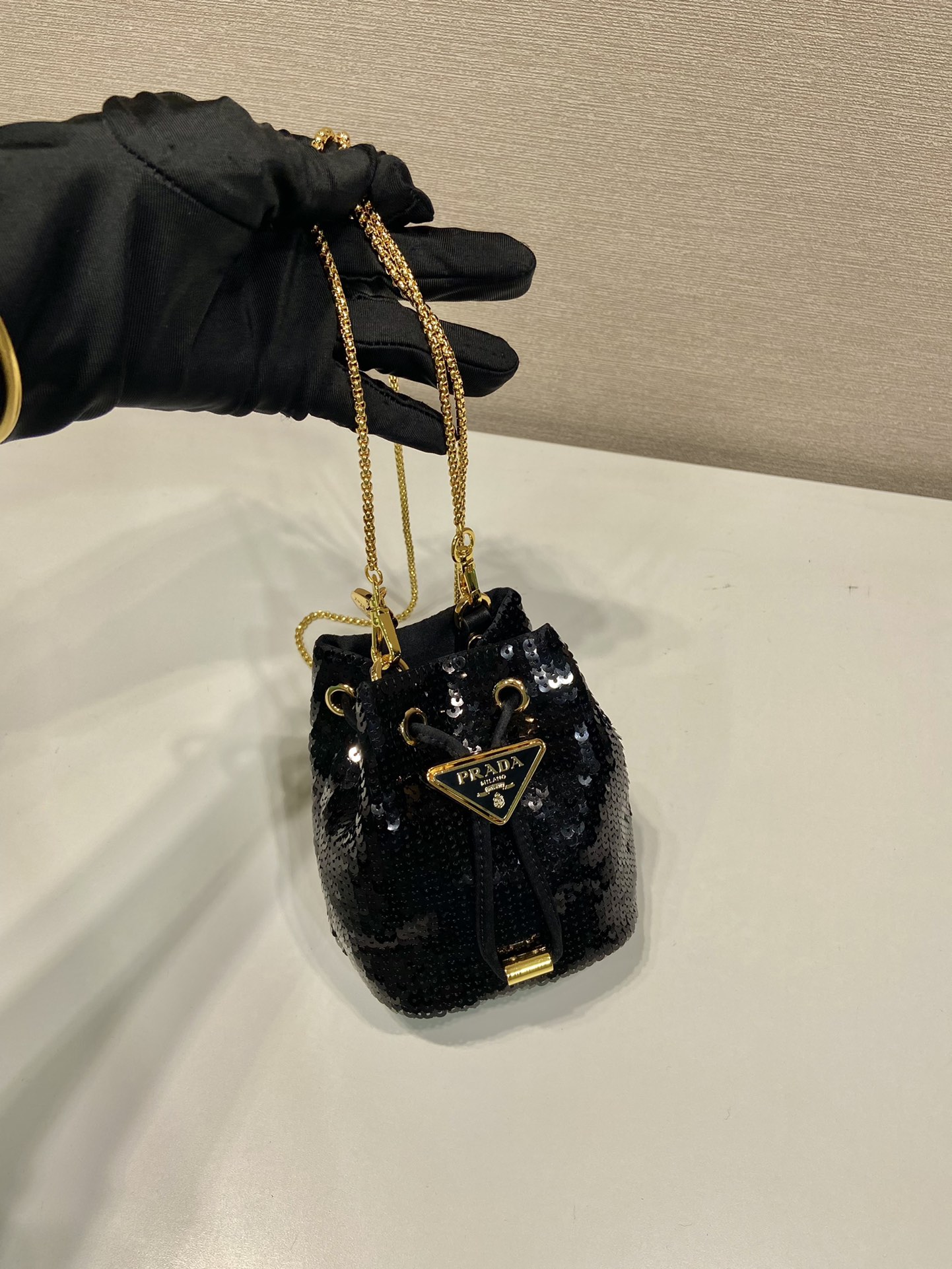 Prada Sequin Bucket 1NR016 Bag-10*12*7CM