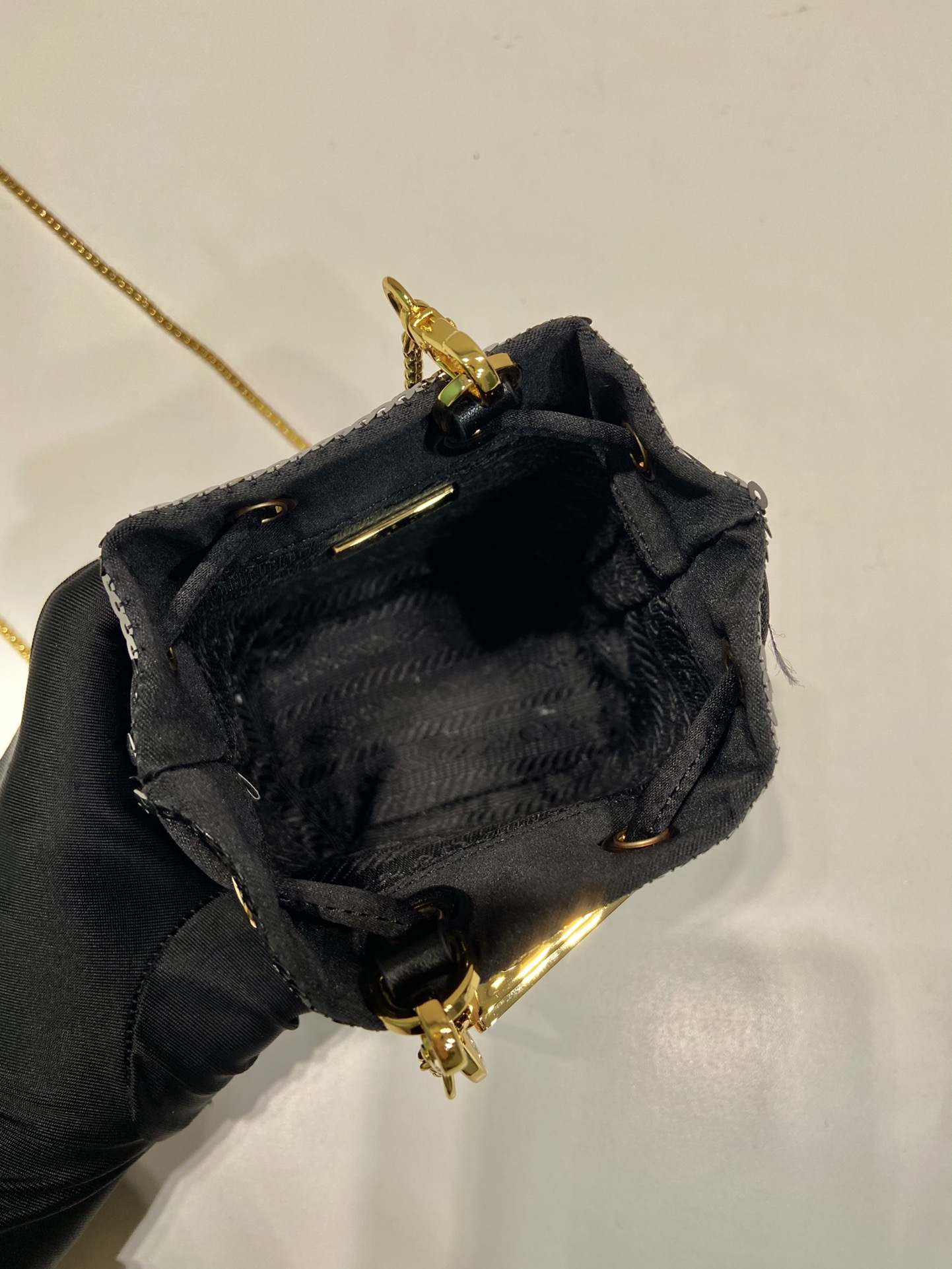 Prada Sequin Bucket 1NR016 Bag-10*12*7CM