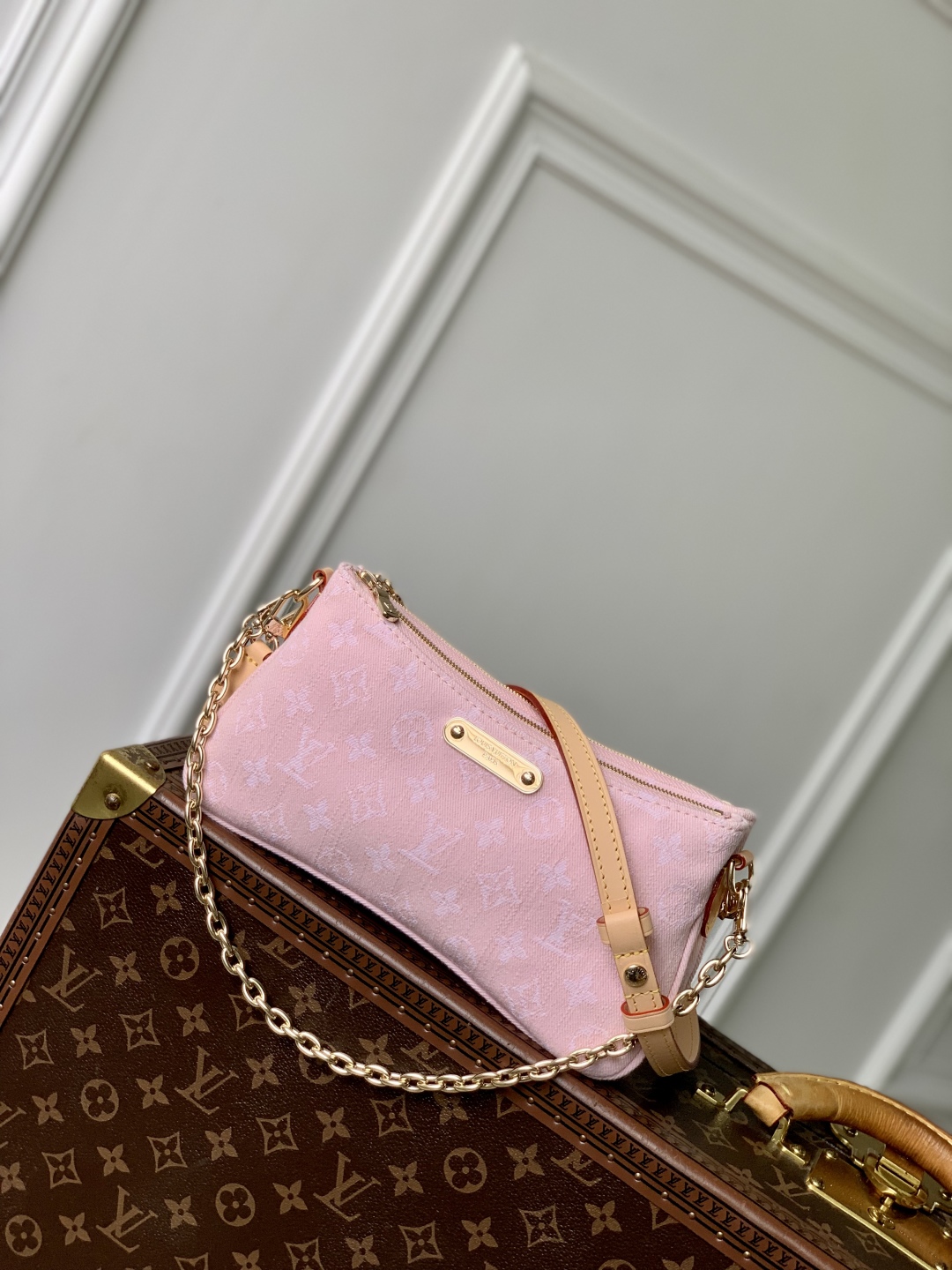 Louis Vuitton Liv Pochette Monogram Denim Bag -M14159-13.5 x 6.5 x 24.5CM