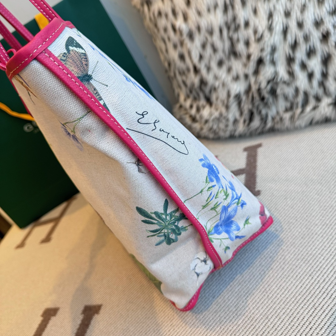 Goyard Fuchsia Pink Reversible St. Louis Tote Bag-34X15X28CM
