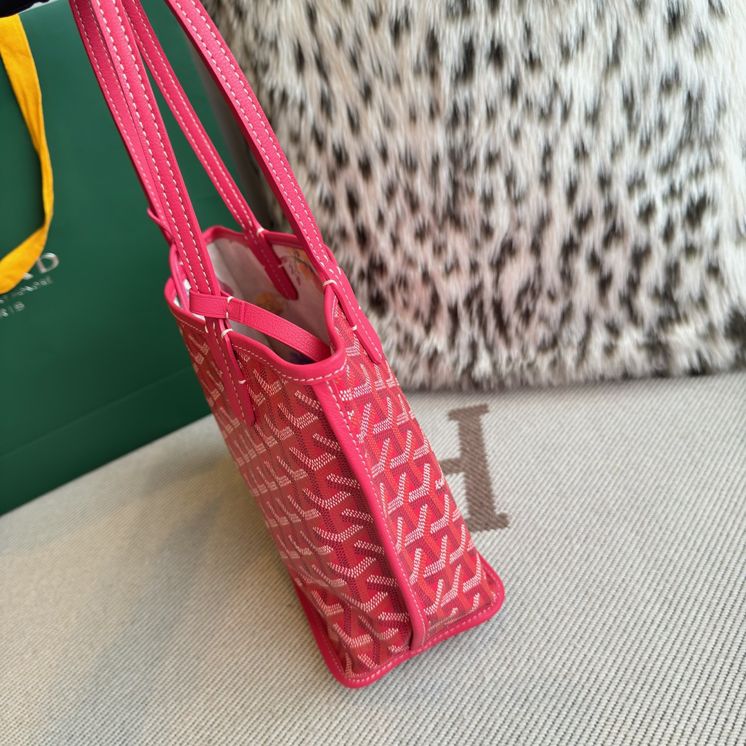 Goyard Fuchsia Pink Reversible St. Louis Tote Bag-20.5X9X20CM