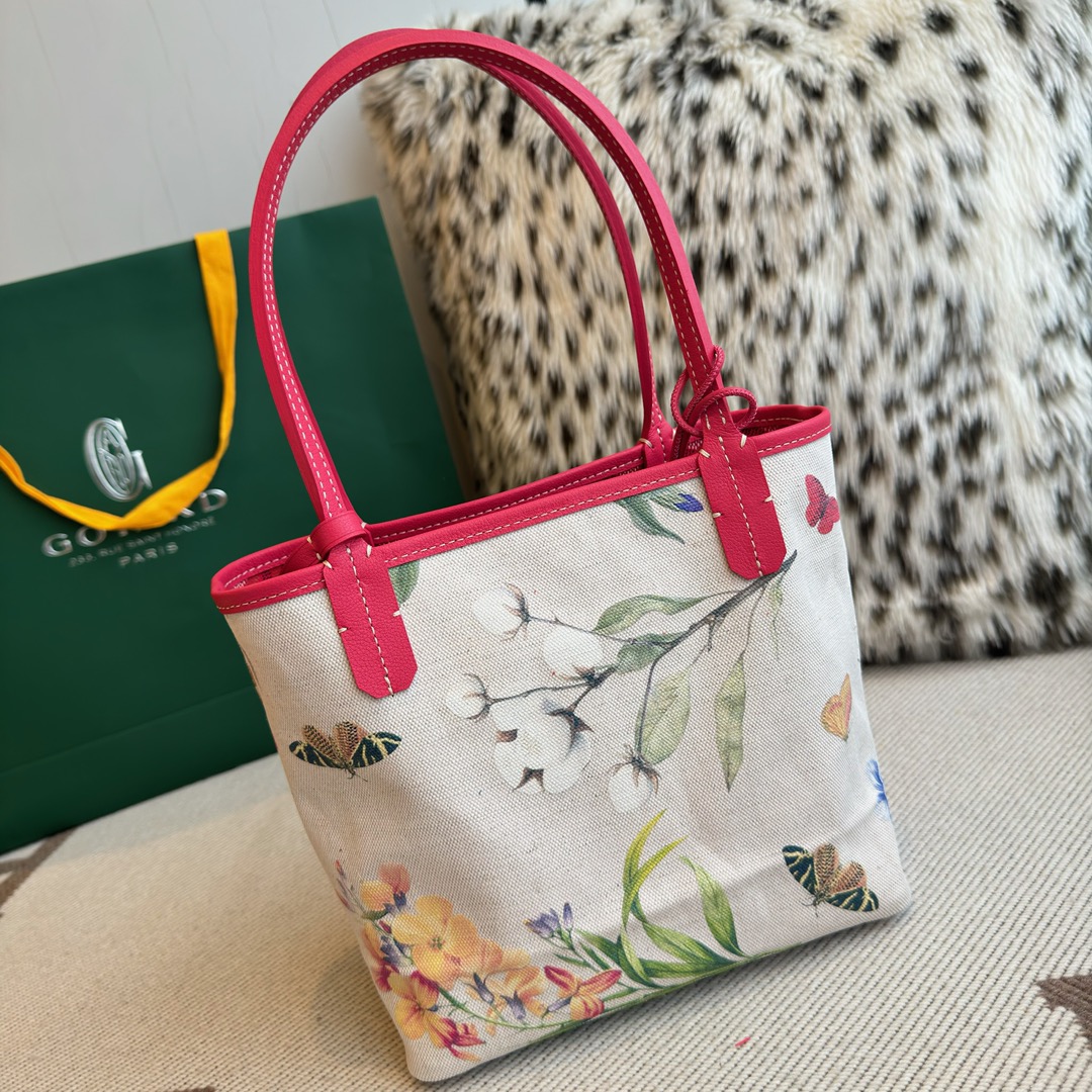 Goyard Fuchsia Pink Reversible St. Louis Tote Bag-20.5X9X20CM
