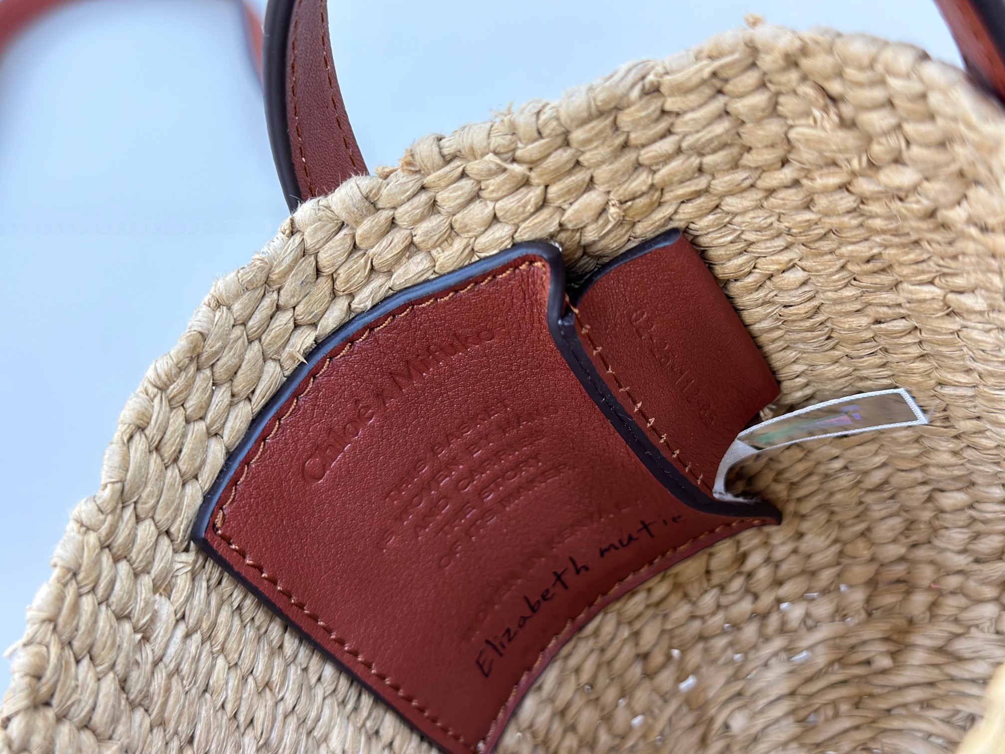 Chloé Mini Horse Medal Basket In Natural Fibers-14×12.5x14CM