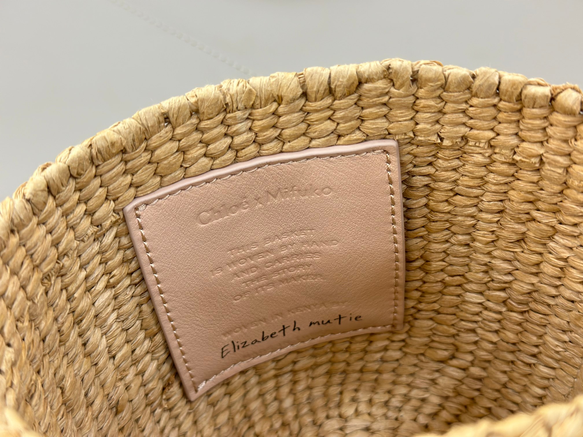 Chloé Mini Horse Medal Basket In Natural Fibers-14×12.5x14CM