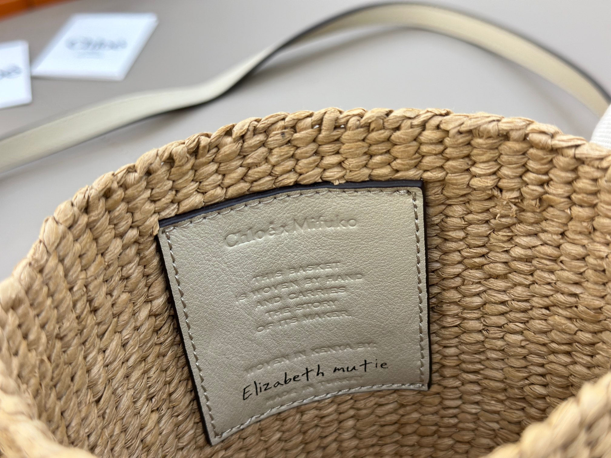Chloé Mini Horse Medal Basket In Natural Fibers-14×12.5x14CM