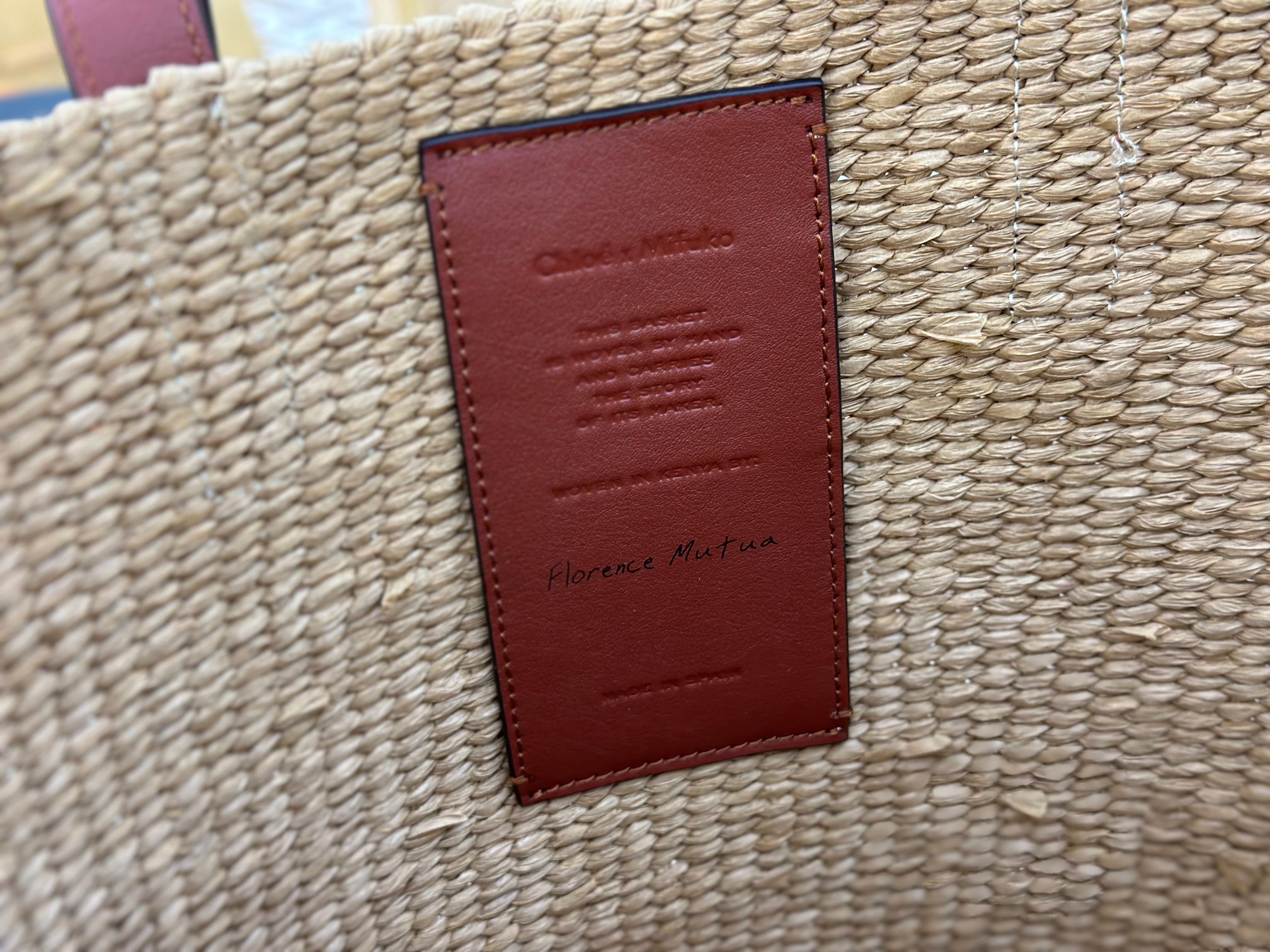 Chloé Horse Medal Basket In Natural Fibers-46*27*30CM