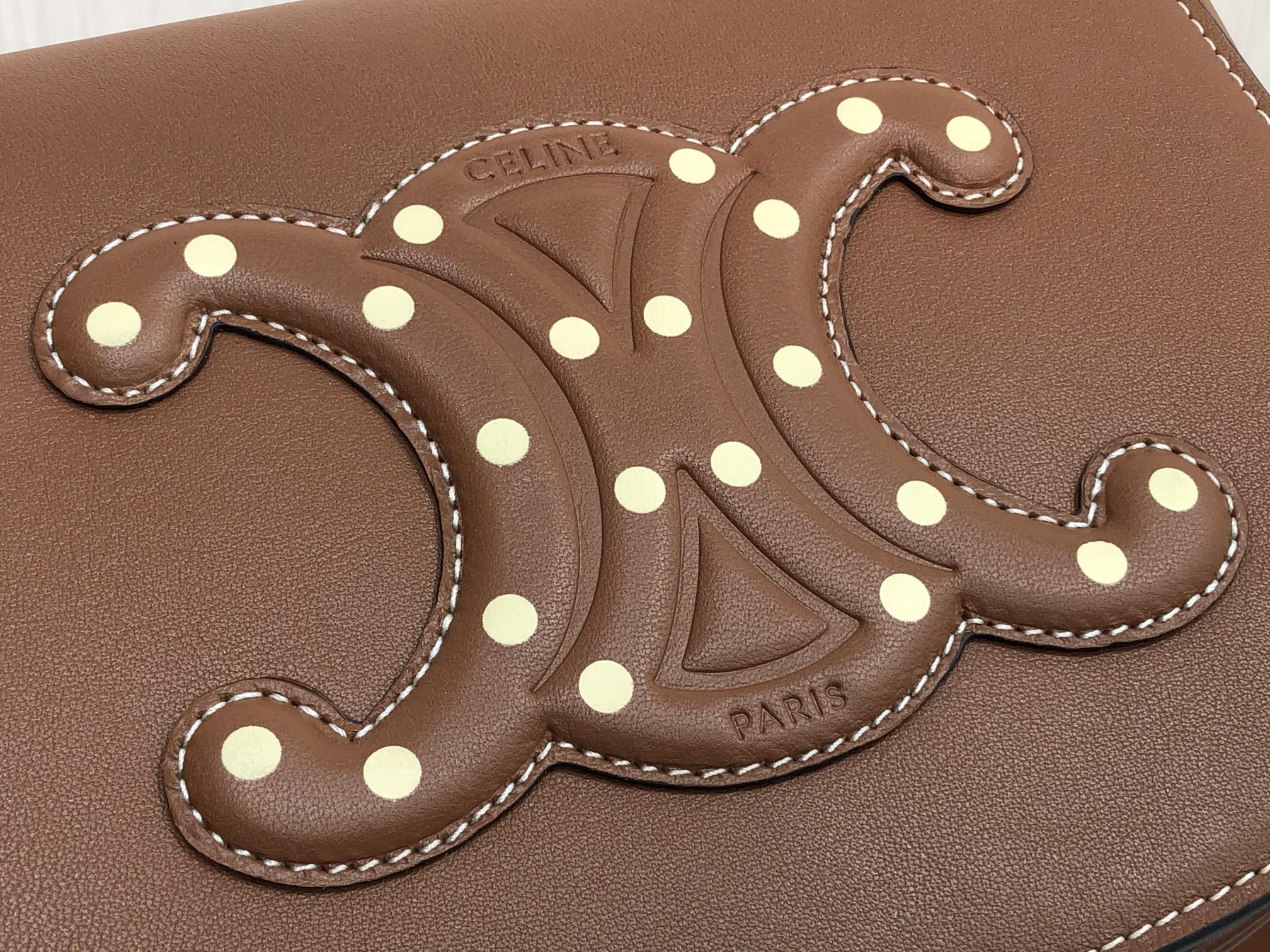 Celina Cuir Triomphe Bag-18.5*15*7CM