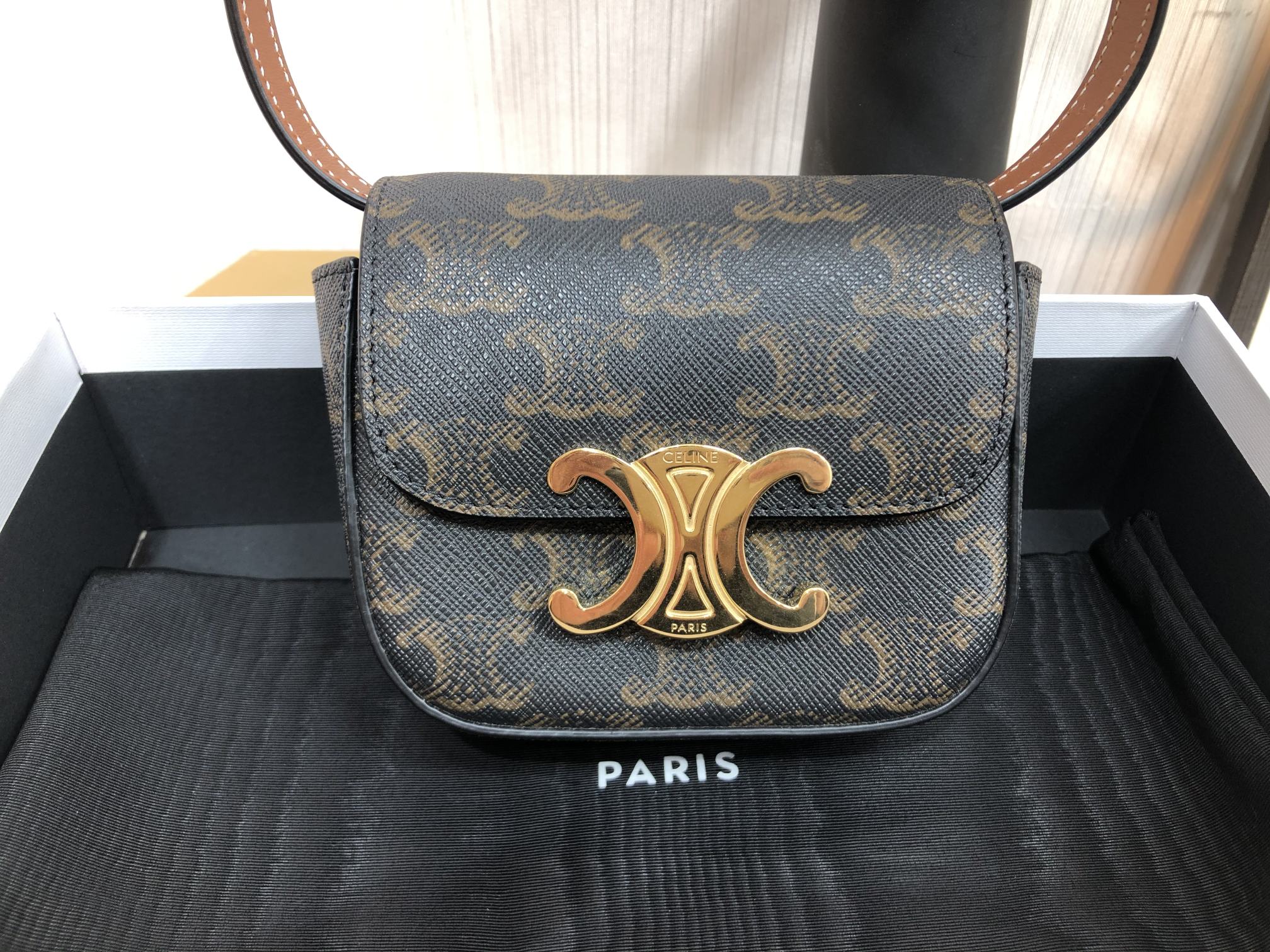 Celina Triomphe Shoulder Bag-11*8*4CM