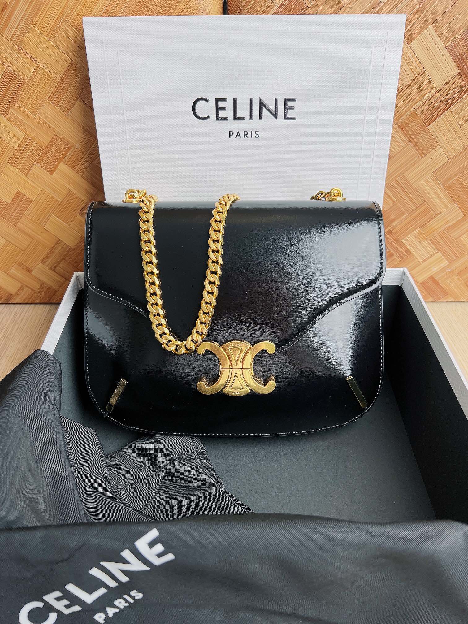 Celina Triomphe Chain square Bag-24.5*17*4CM